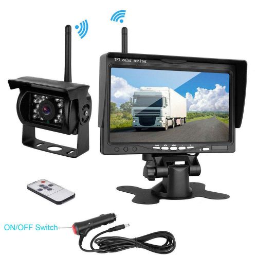  Podofo podofo Wireless Waterproof Vehicle Backup Camera Kit 7 HD Car Rear View Monitor with IR Night Vision Back Up Camera Parking Assistance System for RV Truck Trailer Bus Camper Motorh