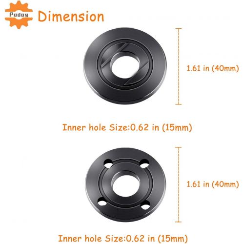  [아마존베스트]Podoy Angle Grinder Flange Nut 5/8 for compatible with Dewalt Ryobi Inner Outer Flat Adapter Nut Replacement Makita 224399-1 193465-4 224568-4 9005BZ 9015B (6 Pack)