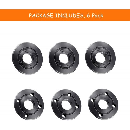  [아마존베스트]Podoy Angle Grinder Flange Nut 5/8 for compatible with Dewalt Ryobi Inner Outer Flat Adapter Nut Replacement Makita 224399-1 193465-4 224568-4 9005BZ 9015B (6 Pack)