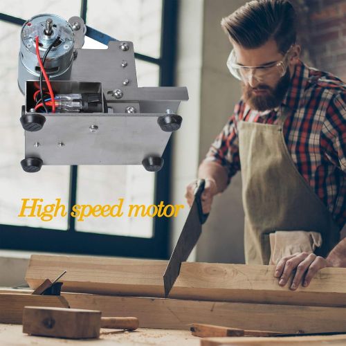  Podoy Electric Mini Belt Sander ,7 Speed Adjustable Control, Desktop Grinder Sharpener Machine 110V with 10pcs 330mm 15mm Belts Burnishing for Turning/Plastic Polishing/Knife Edge/