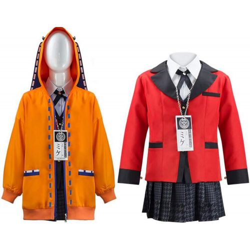  할로윈 용품Poetic Walk Kakegurui Jabami Yumeko Cosplay Costume Rabbit Jacket Outfit Halloween Kids Set School Uniform