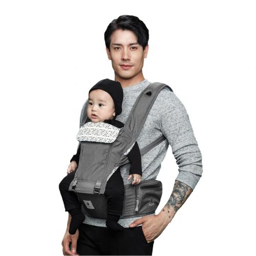  Pognae No 5 Outdoor Organic Baby Hipseat Front Backpack Carrier (Gray)