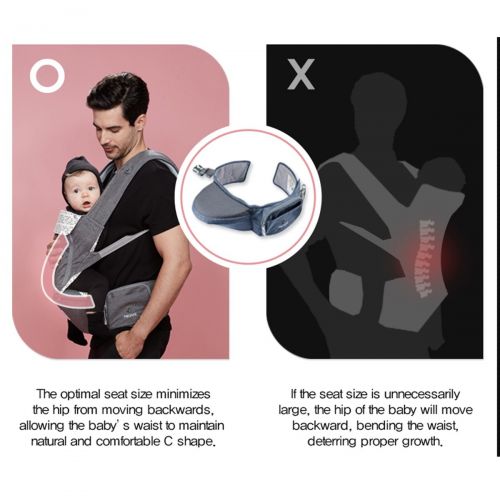  Pognae No 5 Plus Luxury All-In-One Baby Carrier Organic Infant Baby Hipseat Front Backpack Carrier (Gray)