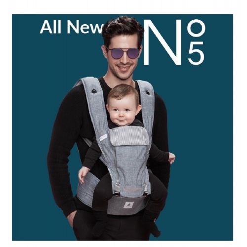  Pognae All New N 5 - Ergonomic Design Baby Carrier with Hip Seat 15 Delicate Details Carrying Positions, Front, Backpack, and Kangaroo, Perfect for Infant & Toddler, Best Baby Shower - De