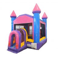 Pogo Bounce House Pogo Junior Pink Castle Commercial Kids Jumper Inflatable Bounce House with Air Blower