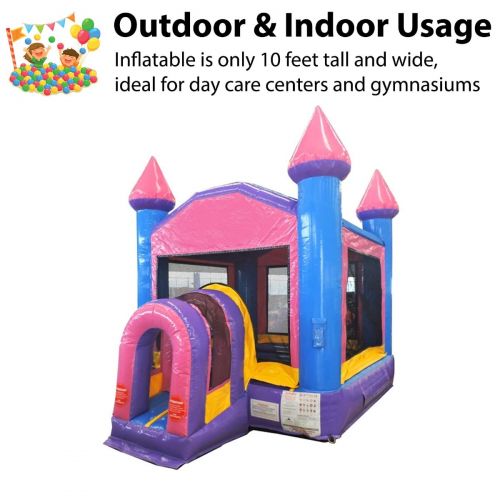  Pogo Bounce House Pogo Junior Pink Castle Commercial Kids Jumper Inflatable Bounce House with Air Blower