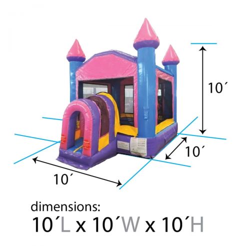  Pogo Bounce House Pogo Junior Pink Castle Commercial Kids Jumper Inflatable Bounce House with Air Blower