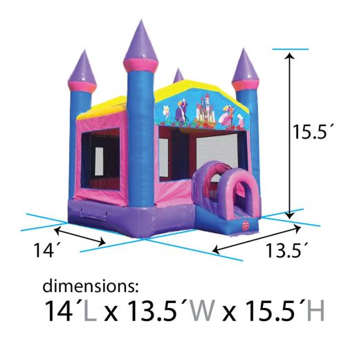  Pogo Bounce House Pogo 2018 Princess Commercial Kids Jumper Inflatable Bounce House with Blower