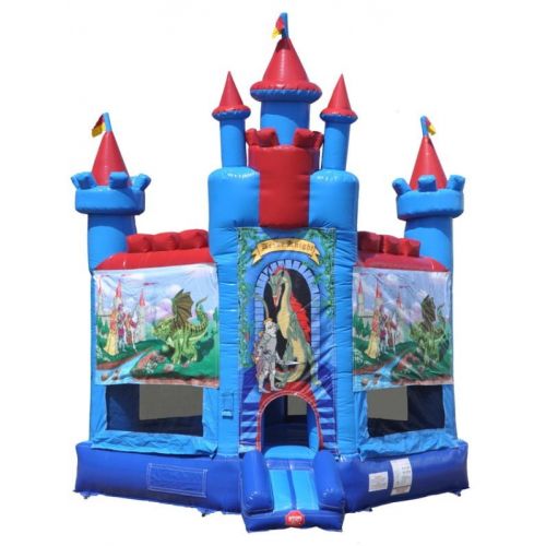  Pogo Bounce House Pogo Brave Knight Commercial Kids Jumper Inflatable Bounce House with Blower