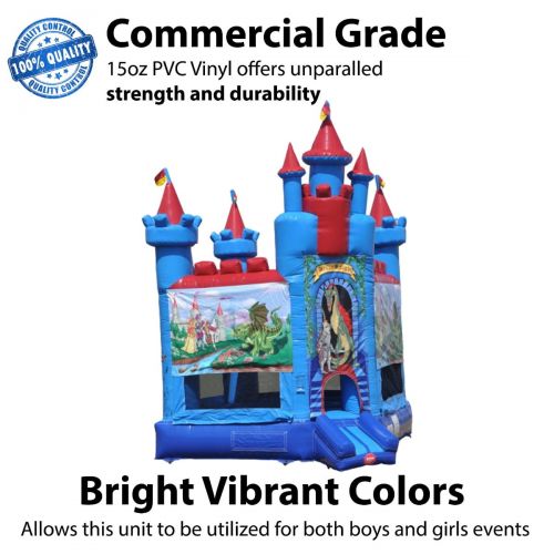  Pogo Bounce House Pogo Brave Knight Commercial Kids Jumper Inflatable Bounce House with Blower