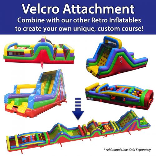  Pogo Bounce House Pogo 30 7 Element Retro Commercial Kids Jumper Inflatable Obstacle Course with Blower