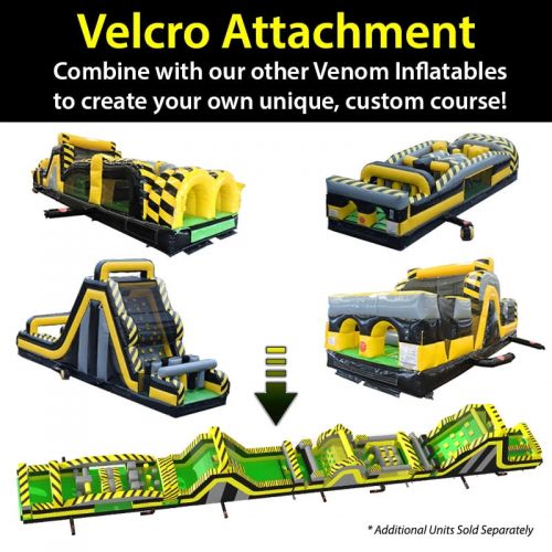  Pogo Bounce House Pogo 30 Venom 7 Element Commercial Inflatable Obstacle Course with Blower Kids Jumper