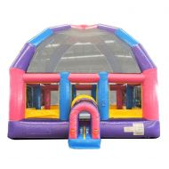Pogo Bounce House Pogo Pink Bubba Commercial Inflatable Bounce House with Blower Kids Jumper