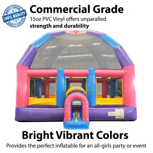  Pogo Bounce House Pogo Pink Bubba Commercial Inflatable Bounce House with Blower Kids Jumper