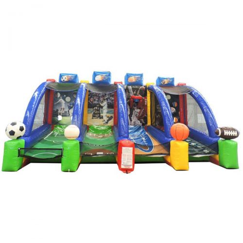  Pogo Bounce House Pogo 4-in-1 Sports Play Commercial Inflatable Interactive Carnival Fair Game