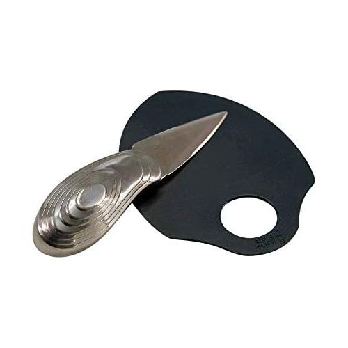  [아마존베스트]A domo pv-kit-0810 Point-Virgule Professional Oyster Knife Handle by Nik Baeyens, Stainless Steel, Silver