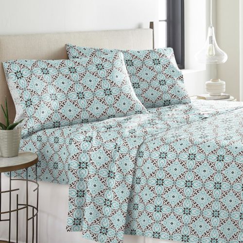  Pointehaven Heavy Weight Paisley Printed Flannel Sheet Set