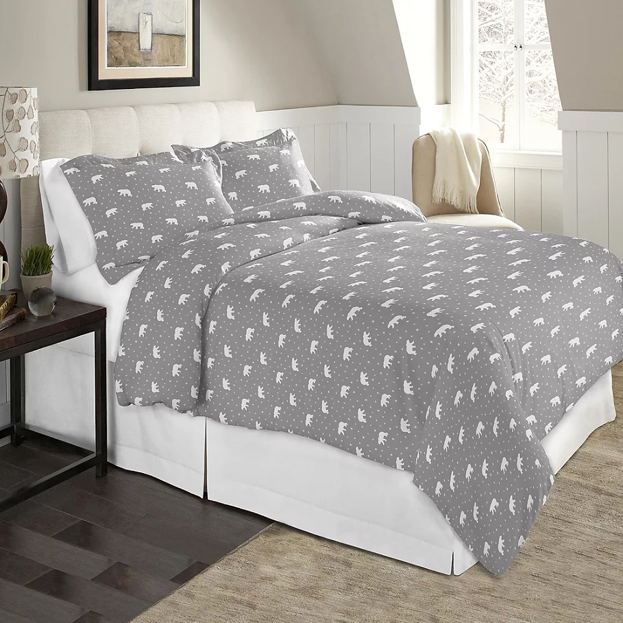  Pointehaven 175 GSM Flannel Duvet Cover Set