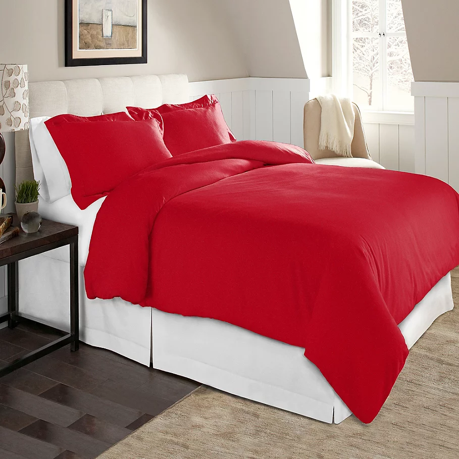  Pointehaven 175 GSM Flannel Duvet Cover Set