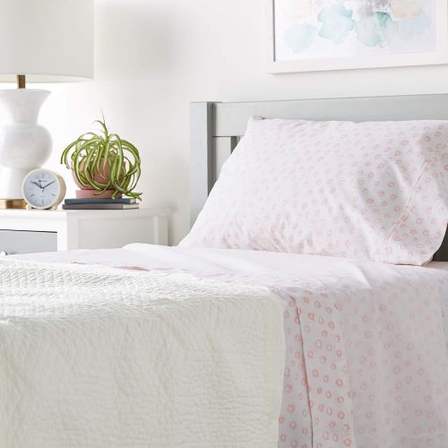  Pointehaven 200PKAURSSTW Sheet Set, Twin, Pink Aura