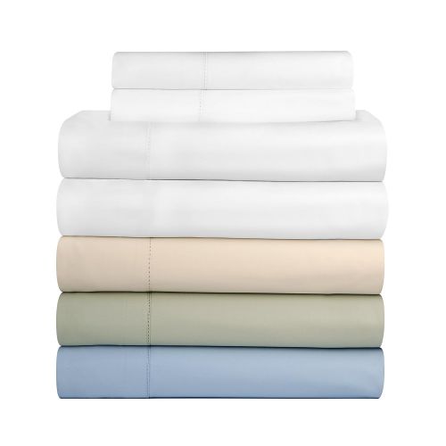  Pointehaven T- 800 Pima Cotton Deep Pocket Luxury Queen Sheet Set, White