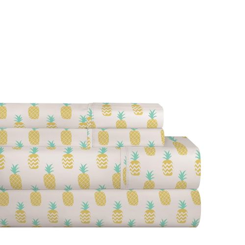  Pointehaven 200PINAPSSFU Sheet Set, Full, Pineapple