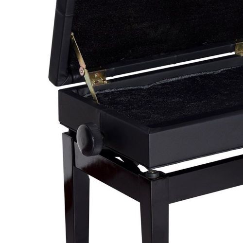  Polar Aurora Separate Adjustable Wood Leather Storage Piano Bench Double Duet Keyboard Seat