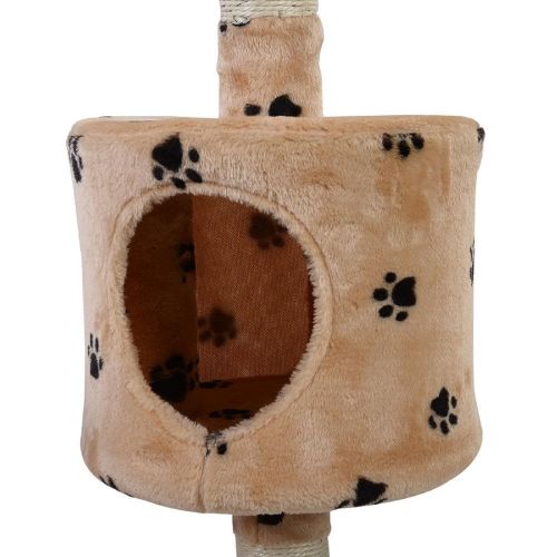  Polar Bear's Pet NEW! 60 Cat Tree Tower Condo Scratcher Furniture Kitten Pet House Hammock Beige Paw