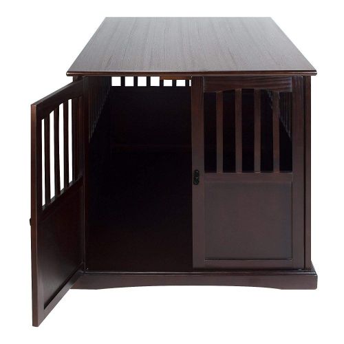  Polar Bear's Pet Shop Hot! Extra Large Pet Dog Cat Crate Kennel End Table Cage Wood Furniture House Locking