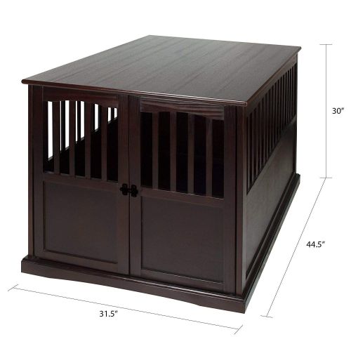  Polar Bear's Pet Shop Hot! Extra Large Pet Dog Cat Crate Kennel End Table Cage Wood Furniture House Locking