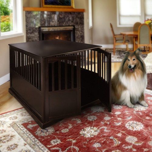  Polar Bear's Pet Shop Hot! Extra Large Pet Dog Cat Crate Kennel End Table Cage Wood Furniture House Locking