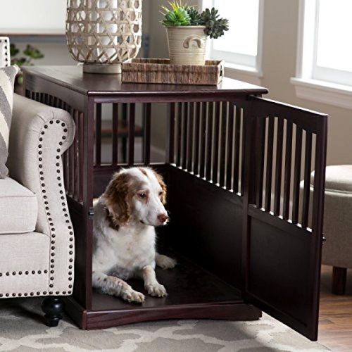  Polarbear's Shop Polarbears Shop NEW! Dog Kennel Wood Bed Large Crate Oversized Pet Cage Wooden Furniture End Table