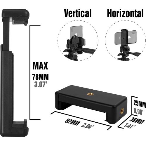  Polarduck Camera Mount Phone Tripod Stand: 42-Inch 106cm Lightweight Travel Tripod for iPhone with Remote & Phone Holder & GoPro Adapter Compatible with iPhone & Android Cell Phone