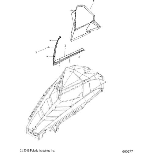  [아마존베스트]Polaris Snowmobile RUSH Mid Windshield. 2877841