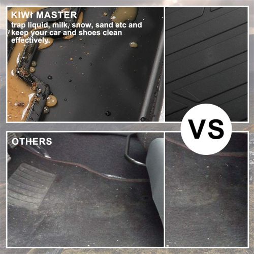  KIWI MASTER Floor Mats Compatible for 2013-2018 Polaris Ranger XP 570 900 & Full-Size Diesel Front Row TPE Floor Liners All Weather Protection Slush Mat Black