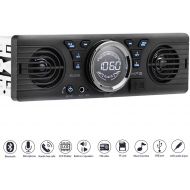 [아마존베스트]PolarLander Universal 1 Din 12V in-Dash Car Radio Audio Player Built-in 2 Speaker Stereo FM Support Bluetooth with USB/TF Card Port