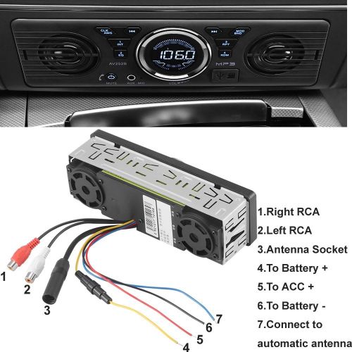  [아마존베스트]PolarLander Universal 1 Din 12V in-Dash Car Radio Audio Player Built-in 2 Speaker Stereo FM Support Bluetooth with USB/TF Card Port