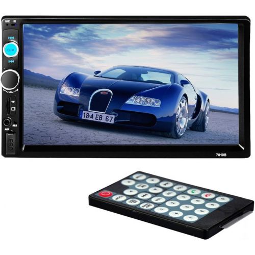  PolarLander 2 DIN 7 Inch LCD Touch Screen Car Radio Player Support Bluetooth Hands Free 1080P Movie Rear View Camera