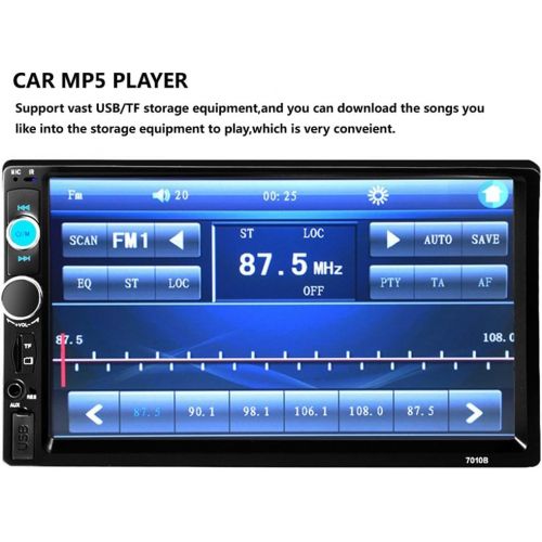  PolarLander 2 DIN 7 Inch LCD Touch Screen Car Radio Player Support Bluetooth Hands Free 1080P Movie Rear View Camera