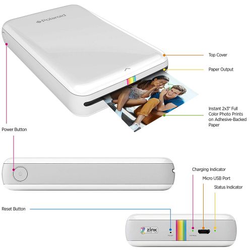 폴라로이드 Polaroid ZIP Mobile Instant Photo Printer (White)