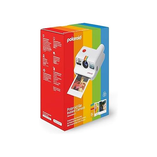 폴라로이드 Polaroid Go Generation 2 - Mini Instant Camera + Film Bundle (16 Photos Included) - White (6282)