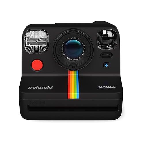 폴라로이드 Polaroid Now+ Generation 2 - Camera + Film Bundle (16 Photos Included) - Black - Bluetooth Connected App Controlled Instant Film Camera-6250