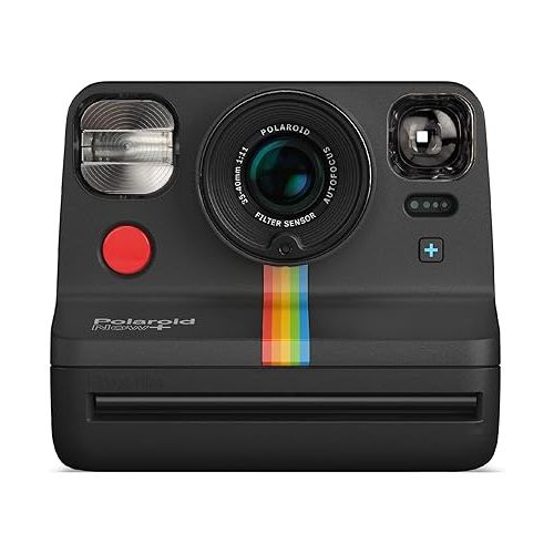 폴라로이드 Polaroid Now+ Black (9061) - Bluetooth Connected I-Type Instant Film Camera with Bonus Lens Filter Set