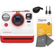 Polaroid Gen 2 Now I-Type Instant Film Camera - Red Bundle with a Color i-Type Film Pack (8 Instant Photos) and a Lumintrail Cleaning Cloth