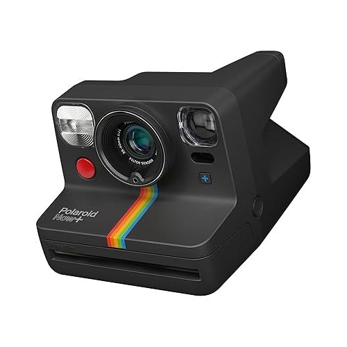 폴라로이드 Polaroid Now+ Black (9061) - Bluetooth Connected I-Type Instant Film Camera (Renewed)