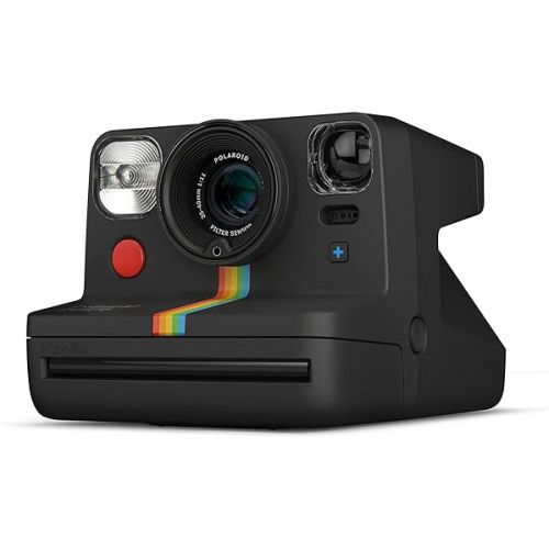 폴라로이드 Polaroid Now+ Black (9061) - Bluetooth Connected I-Type Instant Film Camera (Renewed)