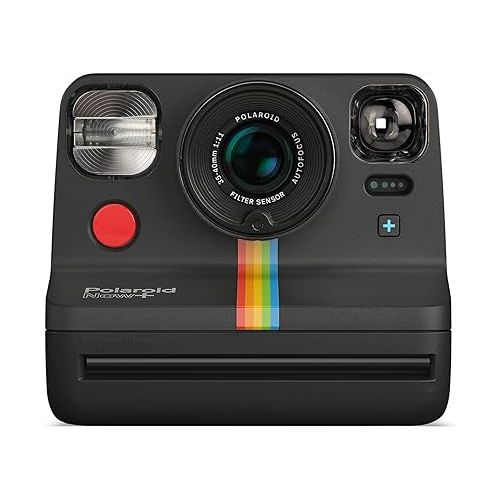 폴라로이드 Polaroid Now+ Black (9061) - Bluetooth Connected I-Type Instant Film Camera (Renewed)