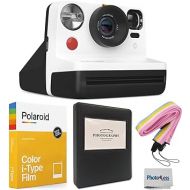 Polaroid Now 2nd Generation I-Type Instant Film Camera Black & White, Polaroid Color Film for I-Type, Black Album, Gift Bundle