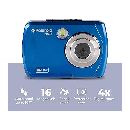 폴라로이드 Polaroid IS048 Waterproof Instant Sharing 16 MP Digital Portable Handheld Action Camera