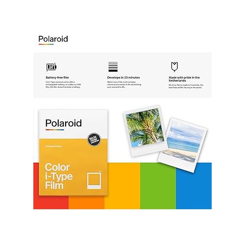 폴라로이드 Polaroid Now+ 2nd Generation I-Type Instant Film Bluetooth Connected App Controlled Camera + Polaroid Color Film for I-Type + Photo Album (White)
